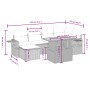 7-piece garden dining set and black synthetic rattan cushions by , Garden sets - Ref: Foro24-3271854, Price: 442,82 €, Discou...