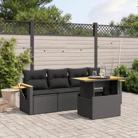 5-piece garden furniture set and black synthetic rattan cushions by , Garden sets - Ref: Foro24-3271629, Price: 363,04 €, Dis...