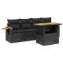 5-piece garden furniture set and black synthetic rattan cushions by , Garden sets - Ref: Foro24-3271629, Price: 363,04 €, Dis...