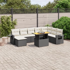 8-teiliges Gartensofa-Set und schwarze synthetische Rattankissen von , Gartensets - Ref: Foro24-3271889, Preis: 529,23 €, Rab...