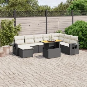 8-teiliges Gartensofa-Set und schwarze synthetische Rattankissen von , Gartensets - Ref: Foro24-3271889, Preis: 546,47 €, Rab...