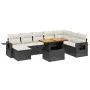 8-piece garden sofa set and black synthetic rattan cushions by , Garden sets - Ref: Foro24-3271889, Price: 546,47 €, Discount: %