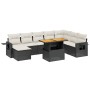 8-teiliges Gartensofa-Set und schwarze synthetische Rattankissen von , Gartensets - Ref: Foro24-3271889, Preis: 529,23 €, Rab...