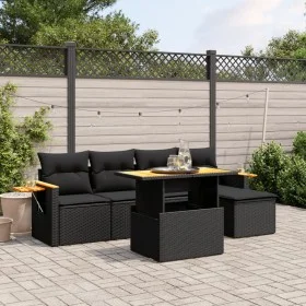 6-teilige Gartensofagarnitur und schwarze synthetische Rattankissen von , Gartensets - Ref: Foro24-3271727, Preis: 405,46 €, ...