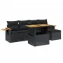 Set de sofás de jardín 6 piezas y cojines ratán sintético negro de , Conjuntos de jardín - Ref: Foro24-3271727, Precio: 406,4...