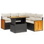 6-teiliges Gartensofa-Set und schwarze synthetische Rattankissen von , Gartensets - Ref: Foro24-3273954, Preis: 394,28 €, Rab...