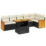 7-piece garden dining set and black synthetic rattan cushions by , Garden sets - Ref: Foro24-3273968, Price: 455,63 €, Discou...