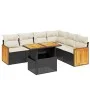 7-piece garden dining set and black synthetic rattan cushions by , Garden sets - Ref: Foro24-3273975, Price: 455,63 €, Discou...