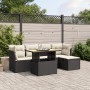 6-teiliges Gartensofa-Set und schwarze synthetische Rattankissen von , Gartensets - Ref: Foro24-3275464, Preis: 361,41 €, Rab...