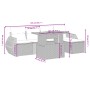 6-teiliges Gartensofa-Set und schwarze synthetische Rattankissen von , Gartensets - Ref: Foro24-3275807, Preis: 392,74 €, Rab...