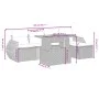 6-teiliges Gartensofa-Set und schwarze synthetische Rattankissen von , Gartensets - Ref: Foro24-3275807, Preis: 402,23 €, Rab...