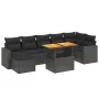 8-piece garden sofa set and black synthetic rattan cushions by , Garden sets - Ref: Foro24-3275596, Price: 550,42 €, Discount: %