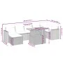 8-piece garden sofa set and black synthetic rattan cushions by , Garden sets - Ref: Foro24-3275596, Price: 550,42 €, Discount: %