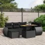 7-piece garden dining set and black synthetic rattan cushions by , Garden sets - Ref: Foro24-3275813, Price: 513,69 €, Discou...