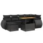 7-piece garden dining set and black synthetic rattan cushions by , Garden sets - Ref: Foro24-3275813, Price: 513,69 €, Discou...