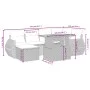 7-piece garden dining set and black synthetic rattan cushions by , Garden sets - Ref: Foro24-3275813, Price: 513,69 €, Discou...