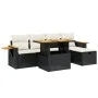 6-piece garden sofa set and black synthetic rattan cushions by , Garden sets - Ref: Foro24-3276136, Price: 391,23 €, Discount: %