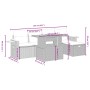 6-teiliges Gartensofa-Set und schwarze synthetische Rattankissen von , Gartensets - Ref: Foro24-3276136, Preis: 394,53 €, Rab...