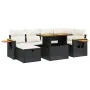 7-piece garden dining set and black synthetic rattan cushions by , Garden sets - Ref: Foro24-3276143, Price: 463,55 €, Discou...