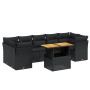 8-teiliges Gartensofa-Set und schwarze synthetische Rattankissen von , Gartensets - Ref: Foro24-3270698, Preis: 563,50 €, Rab...