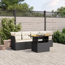5-piece garden furniture set and black synthetic rattan cushions by , Garden sets - Ref: Foro24-3270664, Price: 332,44 €, Dis...