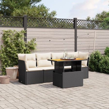 5-teiliges Gartenmöbel-Set und schwarze synthetische Rattankissen von , Gartensets - Ref: Foro24-3270664, Preis: 318,77 €, Ra...