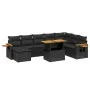 8-piece garden sofa set and black synthetic rattan cushions by , Garden sets - Ref: Foro24-3273631, Price: 555,26 €, Discount: %