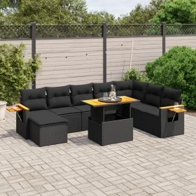 8-piece garden sofa set and black synthetic rattan cushions by , Garden sets - Ref: Foro24-3273652, Price: 614,34 €, Discount: %