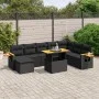 8-piece garden sofa set and black synthetic rattan cushions by , Garden sets - Ref: Foro24-3273652, Price: 614,34 €, Discount: %