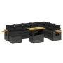 Set de sofás de jardín 8 piezas y cojines ratán sintético negro de , Conjuntos de jardín - Ref: Foro24-3273652, Precio: 615,0...