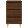 Mesita de noche patas madera maciza marrón roble 40x35x69 cm de vidaXL, Mesitas de noche - Ref: Foro24-813138, Precio: 53,14 ...