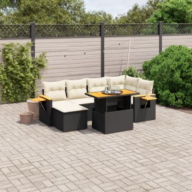 8-teiliges Gartensofa-Set und schwarze synthetische Rattankissen von , Gartensets - Ref: Foro24-3273625, Preis: 486,87 €, Rab...