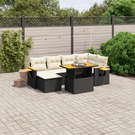 8-piece garden sofa set and black synthetic rattan cushions by , Garden sets - Ref: Foro24-3273625, Price: 513,79 €, Discount: %