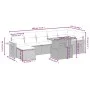 8-teiliges Gartensofa-Set und schwarze synthetische Rattankissen von , Gartensets - Ref: Foro24-3273625, Preis: 513,79 €, Rab...
