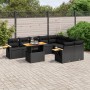 Set de sofás de jardín 10 pzas cojines ratán sintético negro de , Conjuntos de jardín - Ref: Foro24-3273673, Precio: 669,54 €...