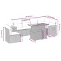 7-teiliges Garten-Essset und schwarze Kissen aus synthetischem Rattan von , Gartensets - Ref: Foro24-3273540, Preis: 518,17 €...