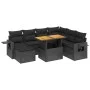 8-teiliges Gartensofa-Set und schwarze synthetische Rattankissen von , Gartensets - Ref: Foro24-3275715, Preis: 561,33 €, Rab...