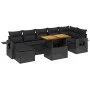 8-teiliges Gartensofa-Set und schwarze synthetische Rattankissen von , Gartensets - Ref: Foro24-3275708, Preis: 563,41 €, Rab...