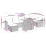 8-teiliges Gartensofa-Set und schwarze synthetische Rattankissen von , Gartensets - Ref: Foro24-3275708, Preis: 563,41 €, Rab...