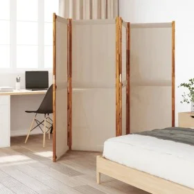 Biombo divisor de 4 paneles gris taupe 280x180 cm de , Divisores de ambientes - Ref: Foro24-4003364, Precio: 149,73 €, Descue...