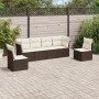 6-teilige Gartensofagarnitur und braune synthetische Rattankissen von , Gartensets - Ref: Foro24-3249212, Preis: 396,65 €, Ra...