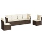 6-teilige Gartensofagarnitur und braune synthetische Rattankissen von , Gartensets - Ref: Foro24-3249212, Preis: 396,65 €, Ra...