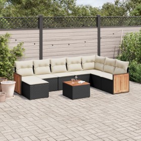 8-piece garden sofa set and black synthetic rattan cushions by , Garden sets - Ref: Foro24-3227932, Price: 471,16 €, Discount: %