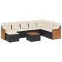 8-piece garden sofa set and black synthetic rattan cushions by , Garden sets - Ref: Foro24-3227932, Price: 471,16 €, Discount: %