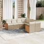 Gartensofa-Set mit beigen Kissen 8 Stück PE-Rattan von , Gartensets - Ref: Foro24-3228235, Preis: 520,40 €, Rabatt: %
