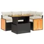 5-teiliges Gartenmöbel-Set und schwarze synthetische Rattankissen von , Gartensets - Ref: Foro24-3273940, Preis: 355,58 €, Ra...