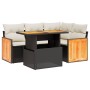 5-teiliges Gartenmöbel-Set und schwarze synthetische Rattankissen von , Gartensets - Ref: Foro24-3273940, Preis: 348,79 €, Ra...