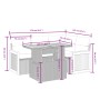 5-teiliges Gartenmöbel-Set und schwarze synthetische Rattankissen von , Gartensets - Ref: Foro24-3273940, Preis: 348,79 €, Ra...