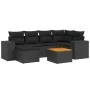 7-piece garden dining set and black synthetic rattan cushions by , Garden sets - Ref: Foro24-3257875, Price: 458,17 €, Discou...