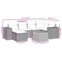 7-piece garden dining set and black synthetic rattan cushions by , Garden sets - Ref: Foro24-3257875, Price: 459,32 €, Discou...